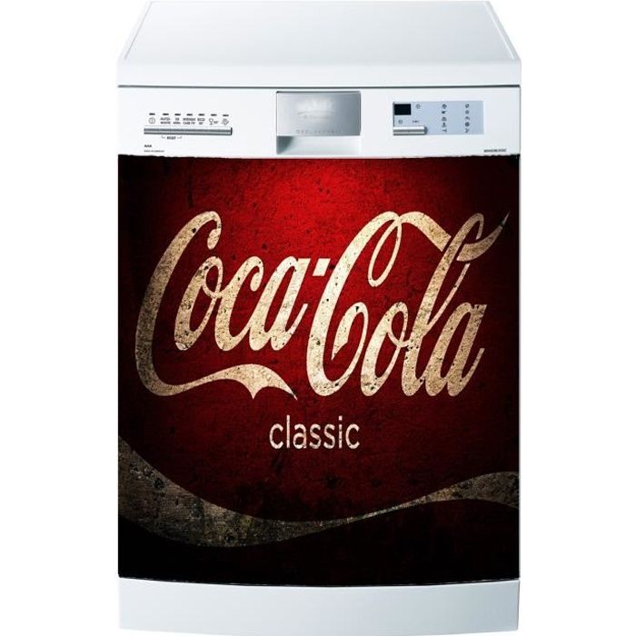 Stickers lave vaisselle ou magnet lave vaisselle Coca Cola - Dimensions:60x60cm