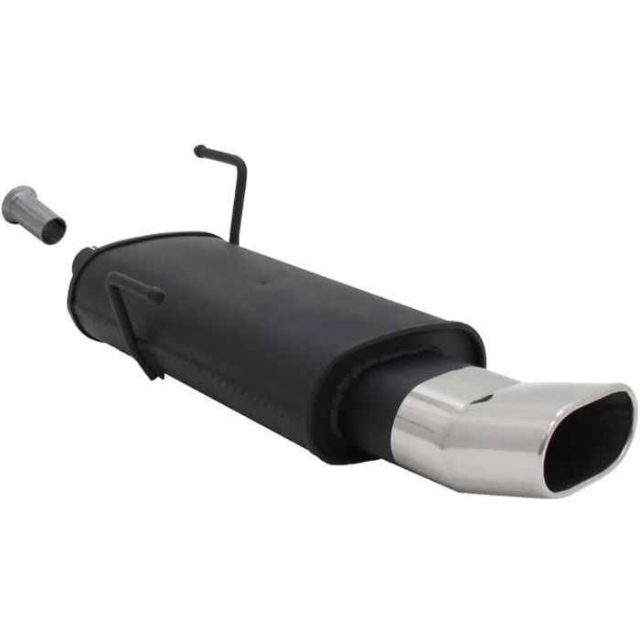 A2062EDTM Pot silencieux echappement acier pour Peugeot 206 et 206 CC de sept 1998 a 2009
