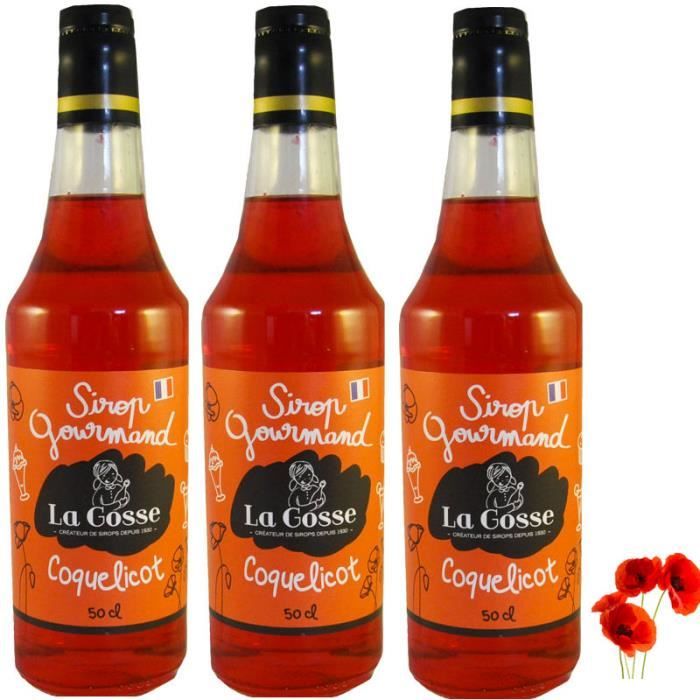 Sirop de Coquelicot 3 bouteilles