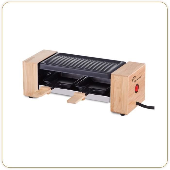 APPAREIL A RACLETTE LITTLE BALANCE 8387 Raclette Wood for 2 - Appareil à raclette 1 ou 2 personnes - Grill amovible - Rev27