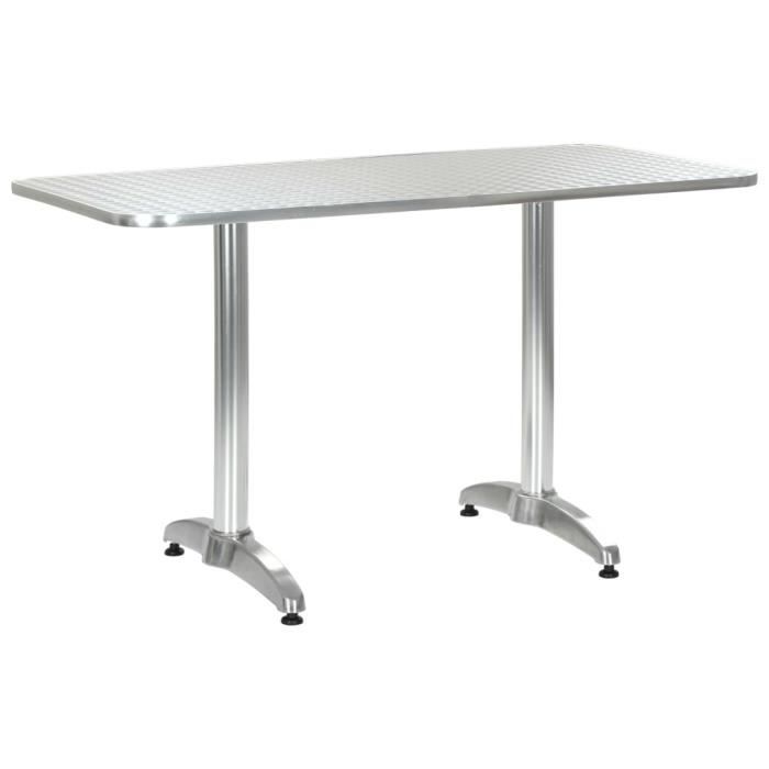 Table de jardin Argenté 120x60x70 cm Aluminium HB044