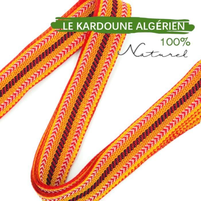 Kardoune Authentique d'Algérie Cosm'Ethics® 2.5M + Fiche tutoriel ruban traditionnel pour lisser les cheveux naturellement