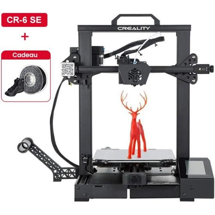 Creality 3D CR-6 SE Imprimante 3D Haute Précision Kit avec Carte Mère Silencieuse et HD écran Tactile Couleur, 235 * 235 * 250mm