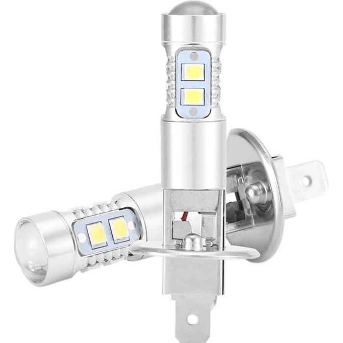 Fafeicy Phare à LED 2x H1 6000K Super Blanc 100W LED Kit d'ampoules de Phare Feu de Brouillard de Voiture