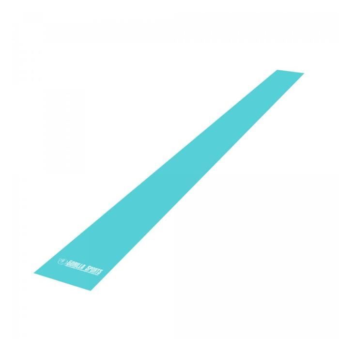 Bande élastique de fitness - Longueur : 200 cm - Bleu turquoise