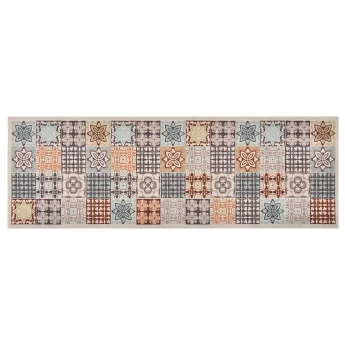 PAI® Tapis de cuisine lavable Couleur mosaïque 60x180 cm 110054