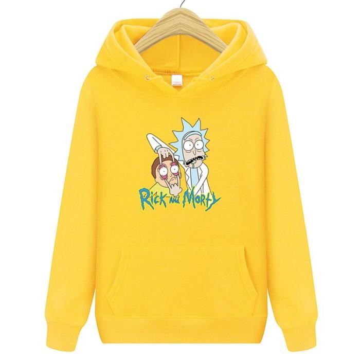Hommes Sweat Capuche Pour Chauds Sweat Capuche De Marque Hip Hop Sweat-Shirt Décontracté Avec Haute Qualité Rick Morty Impression