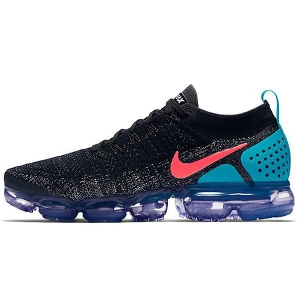 Baskets Nike Air Vapormax Flyknit 2.0 Black Hot Punch 942842-003 Chaussures de Course pour Femme Homme