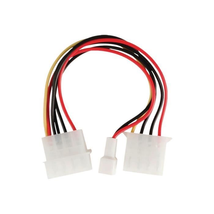 NEDIS Internal Power Cable - Molex Male - Molex Female + 3-pin Fan Power - 0.15 m - Various