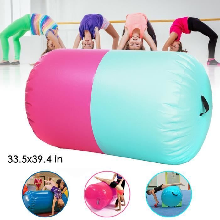 Tapis Gonflable Rouleau Gymnastique 100x85cm Yoga PVC Facile À Transporter ET Excellente Étanchéité À L'air