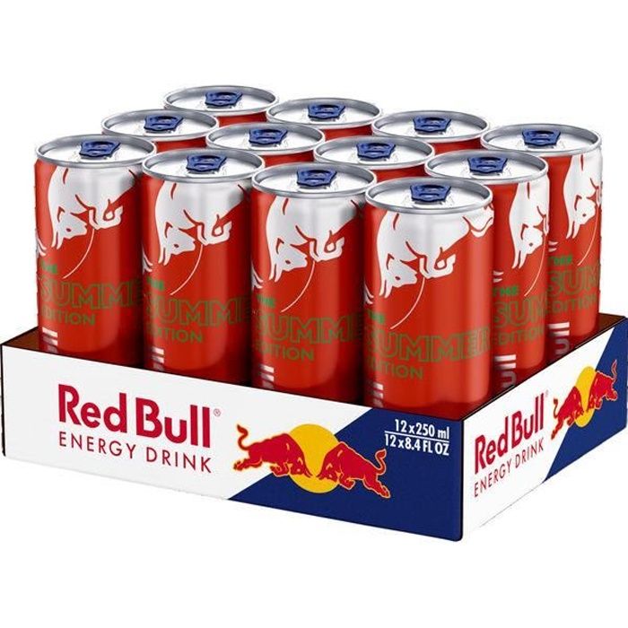 Red Bull Energy Drink Summer Edition -Pastèque- 0,25l (Pack de 12)