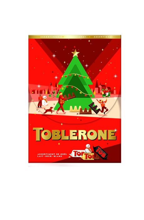 Toblerone Assortiment Mix Chocolat Lait Noir Blanc 400g
