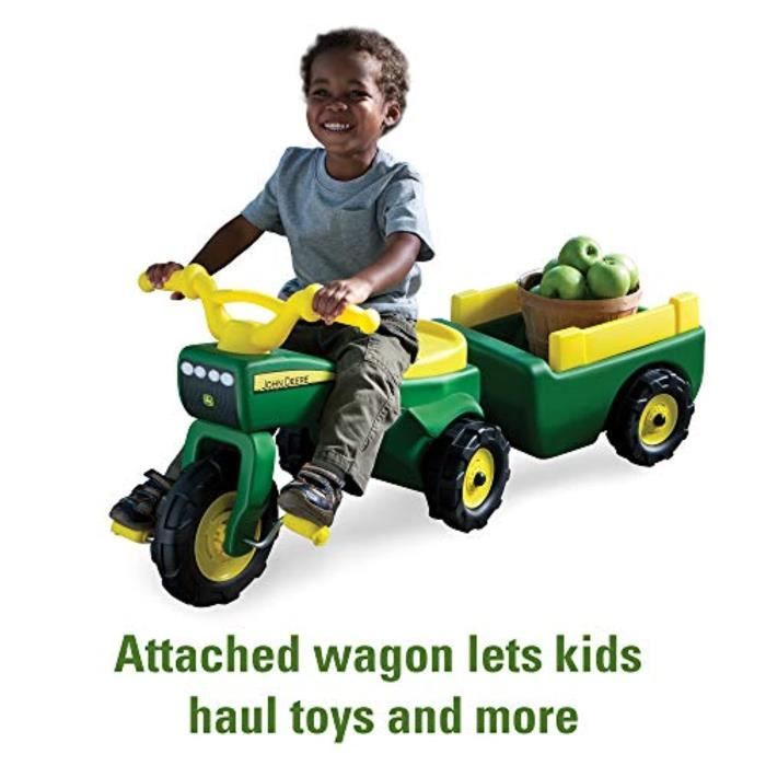 Voiture Electrique TOMY EA40X Tracteur à pédales et chariot John Deere