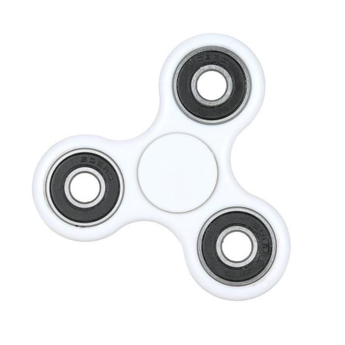 T&T Fidget Spinner / Tri-Spinner Fidget Toy / Hand Spinner / Roulements Ultra Rapides / Fidget Spinner Enfant Ou Adulte (Blanc)