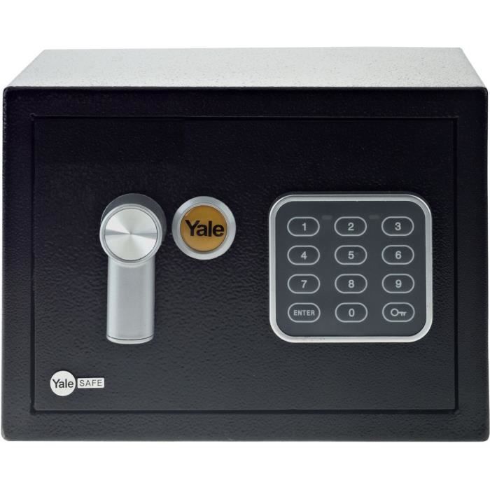 YALE Coffre-fort à serrure électronique, mini format, H.17 x l.23