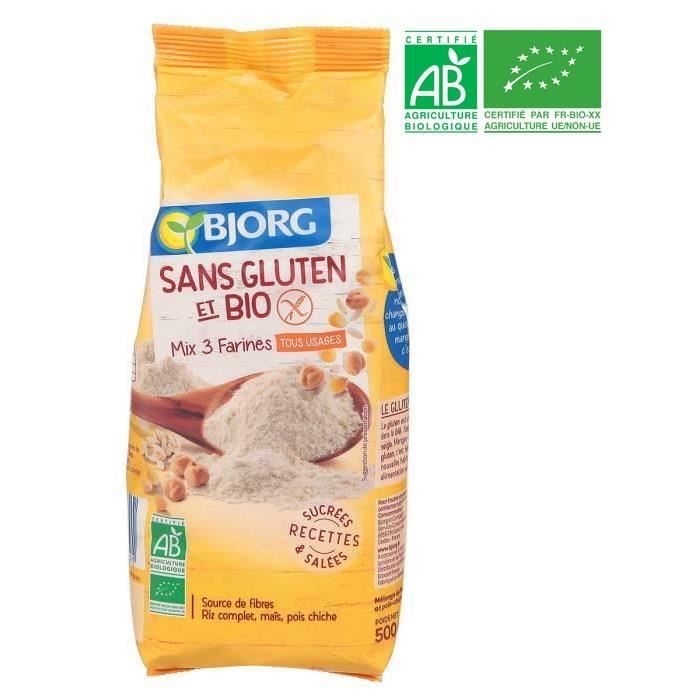 Mix de 3 farines - Sans gluten - Bio - 500g