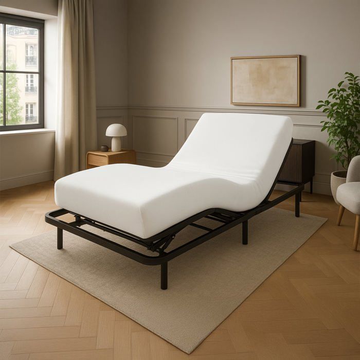 Sur-Matelas Mémoire De Forme 5 Cm – 120 X 200 Cm – Effet Rafraîchissant Gel – Housse Respirante – Antidérapant