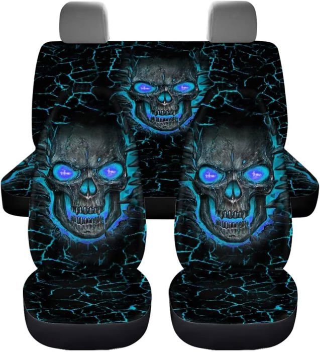 Lot De 2 Housses De Siège Auto Universelles Motif Tête De Tigre - Protection Et Décoration Intérieur