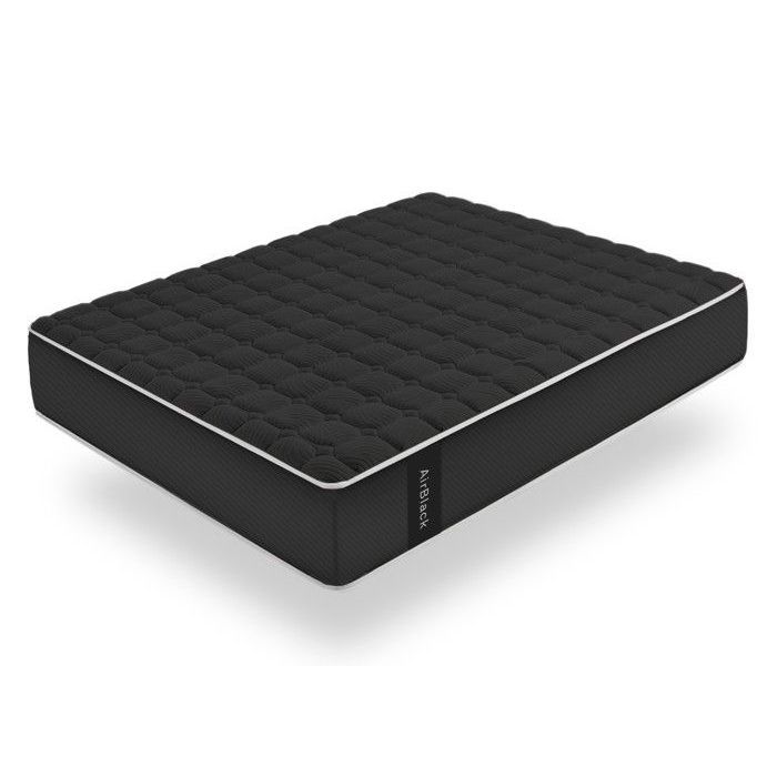 Moonia Matelas Viscosoft Air Black 140X190 cm Fermeté Medium100 % RespirantMulti-Zones de confort