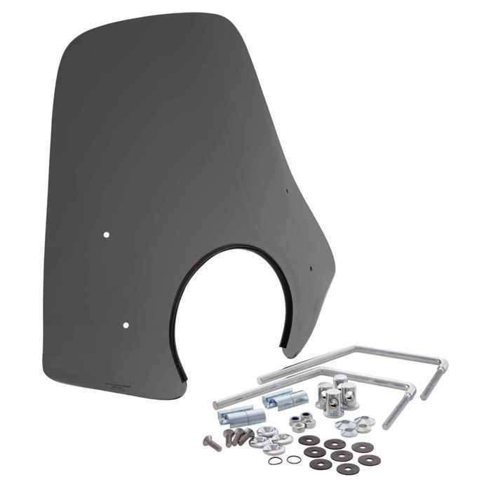 Kit De Montage Pare-brise Moto Universel - Métal Noir - Pour Barres De 25 Mm