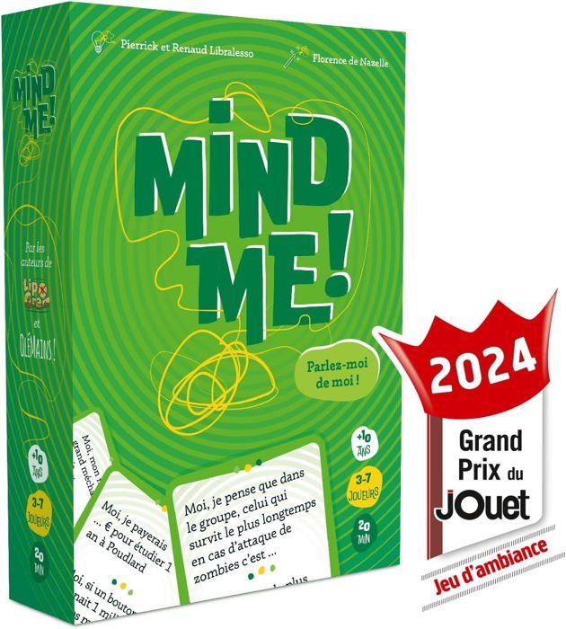 MINDME! – Jeu de société – Jeu d'ambiance de soirée, entre collègues ou en famille – Jeu de cartes dès 10 ans – Redécouvre tes amis MINDME! – Jeu de société – Jeu d'ambiance de soirée, entre collègues ou en famille – Jeu de cartes dès 10 ans – Redécouvre tes amis
