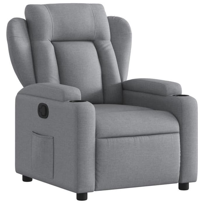 Fauteuil inclinable - CLOUD - charge maximale 110 kg - Gris clair Tissu F216