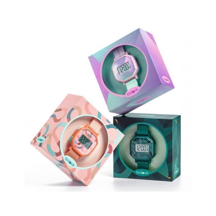 Montre digitale enfant - DJECO - DD00453 - Rose pastel - Chronomètre - Boîtier antichoc étanche 5 bar
