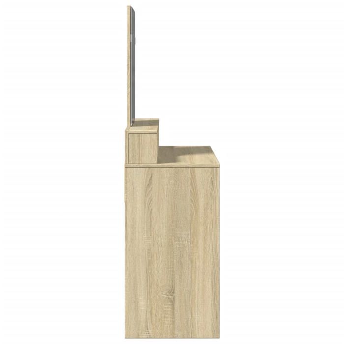 Promotion mai * Coiffeuse avec miroir - Table de cosmétique - chêne sonoma 80x41x144 5 cm EU333848173