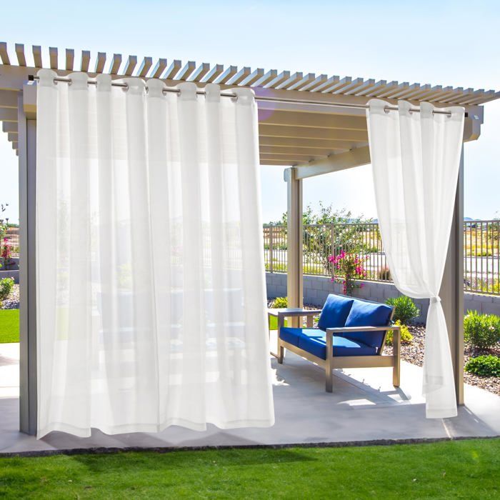Rideau Terrasse Extérieur Rideau Extérieur Terrasse Imperméable - Double Œillet - Isolation Thermique - 132x213cm Pergola Jardin Exterieur
