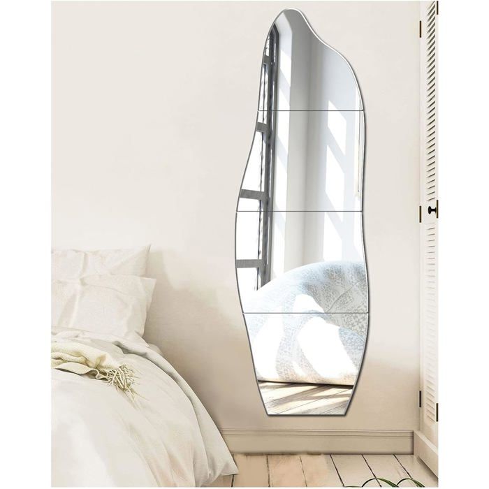 4 Pièces Miroirs Muraux Auto-Adhésifs Olicky 30x30cm - Carreaux Miroir Acryliques Décoratifs Amovibles