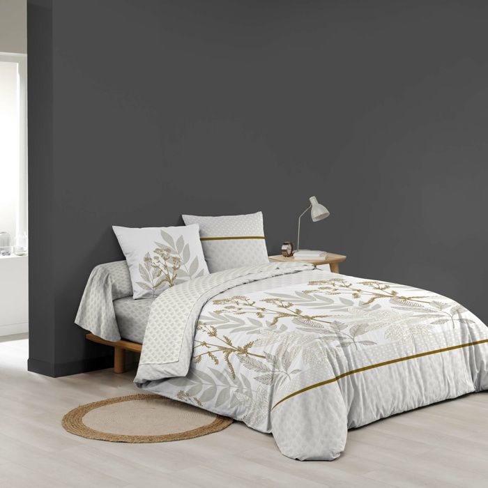 Parure de lit 6 pièces RAONI – 240 x 220 cm – 100% coton – 42 fils/cm² Parure de lit 6 pièces RAONI – 240 x 220 cm – 100% coton – 42 fils/cm²