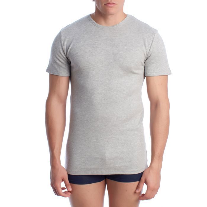T-shirt thermique à manches courtes pour homme A0256-Gris T-shirt thermique à manches courtes pour homme A0256-Gris