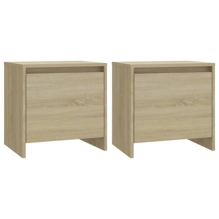 SALE 2026Armoire de lit - Cabinet chambre industrielle Beige - Tables de chevet 2 pcs chêne sonoma bois dingénierie 19.74 Kg 8291