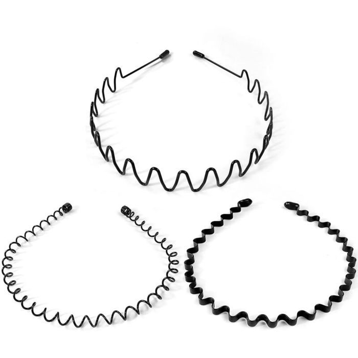 Ensemble de 3 bandeaux pour hommes bandeau en métal bandeau