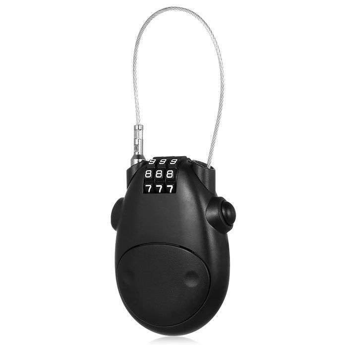 Câble Antivol Compact avec Code à 3 Chiffres Cadenas Cable Antivol Rétractable 77 cm Câble Cadenas antivol à combinaison ANTIVOL