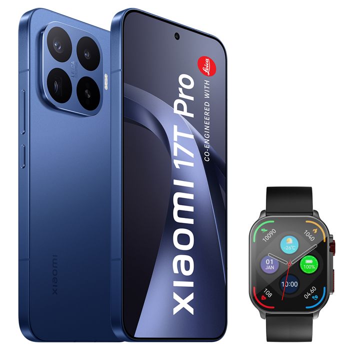 Smartphone Xiaomi 17T Pro 12 Go RAM 512 Go ROM Bleu Avec Montre connectée