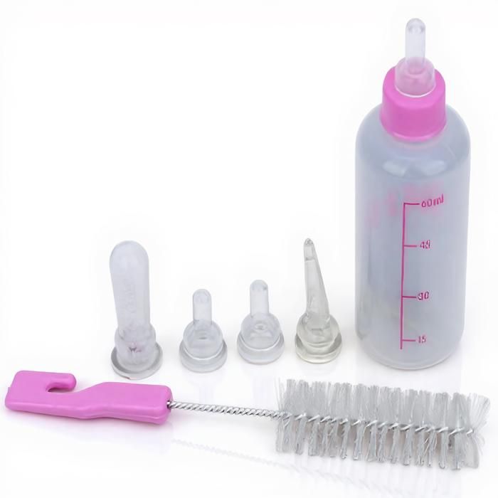 1 pièce - Biberon 60 ml - Kit dalimentation complet pour chiots et chatons - Comprend 6 accessoires ACCESSOIRES FABRICATION MAISON