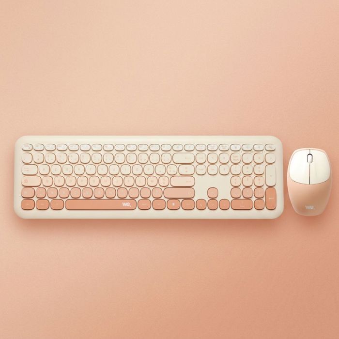 WE POP Pack clavier + sans fil 2.4Ghz récepteur USB + adapteur USB C 104 touches piles incluses Neuf - vue 2