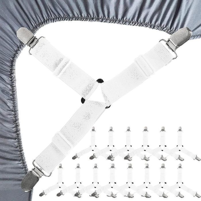 Paquet de 15 sangles de drap-housse tendeur de drap-housse réglable pour drap-housse attache triangulaire pour draps de lit c