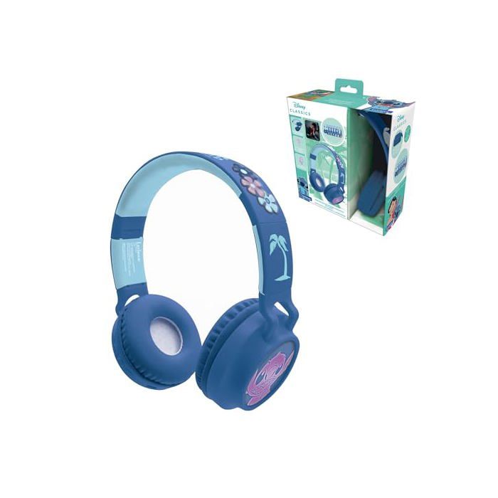 Casque audio enfant - LEXIBOOK - HPBT015DLXB - 2-en-1 filaire/sans fil - Oreilles Stitch & lumières - Autonomie 100 h (85 dB)