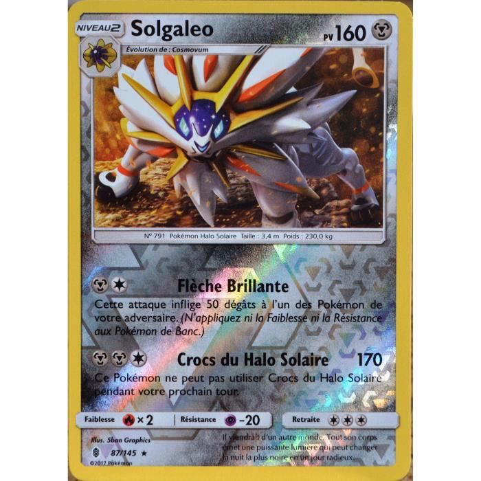 Carte Pokemon 87 145 Solgaleo 160 Pv Reverse Sl2 Soleil Et Lune Gardiens Ascendants Neuf Fr Cdiscount Jeux Jouets Carte Pokemon 87 145 Solgaleo 160 Pv Reverse Sl2 Soleil Et Lune Gardiens Ascendants Neuf Fr Cdiscount Jeux Jouets