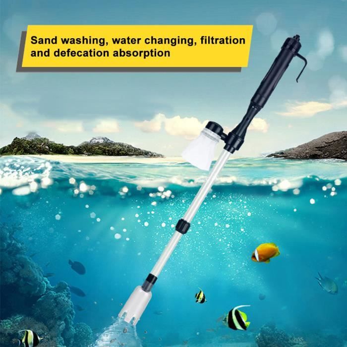 Meilleurs prix pour Siphon électrique pour aquarium, nettoyant pour aspirateur de poisson, filtre à sable et à eau avec sac résistant