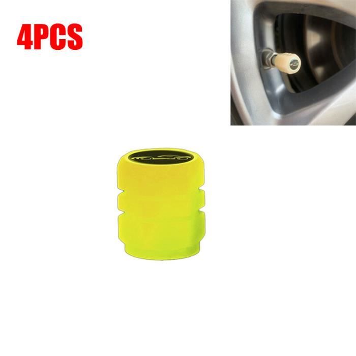 Bouchons De Valve Pneu – Lot De 4 En Aluminium Anodisé – Couleurs Argent, Rouge, Bleu, Noir – Pour Voiture, Moto, Vélo - 4