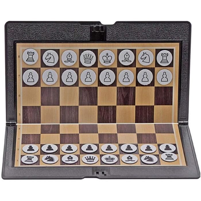 Jeu D’Échecs Chinois Deluxe – Plateau Retro 32x29 Cm En Cuir Synthétique, Pièces En Résine