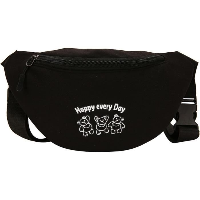 Sac Banane Sécurité Imperméable – Running, Rando, Vélo, Voyage – Homme & Femme (Noir)