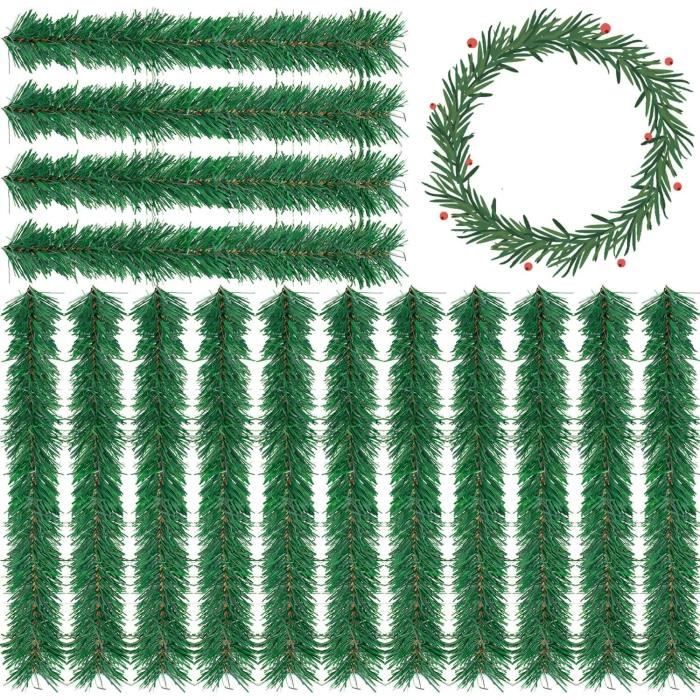 Guirlande Porte D'entrée Guirlande Noël Guirlande Sapin Artificiel Pour Décor Porte Cheminée Avec Rouge Fagots De Baies Guirlande Sapin Lumineuse Escalier Interieur Noel