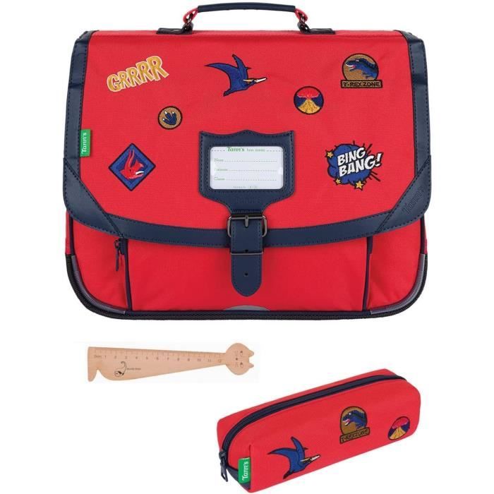 Lot Cartable Tann S 38 Cm Garcon Trousse Rectangulaire Assortie Marque Page En Bois Chat Blumie P9256 Cdiscount Bagagerie Maroquinerie