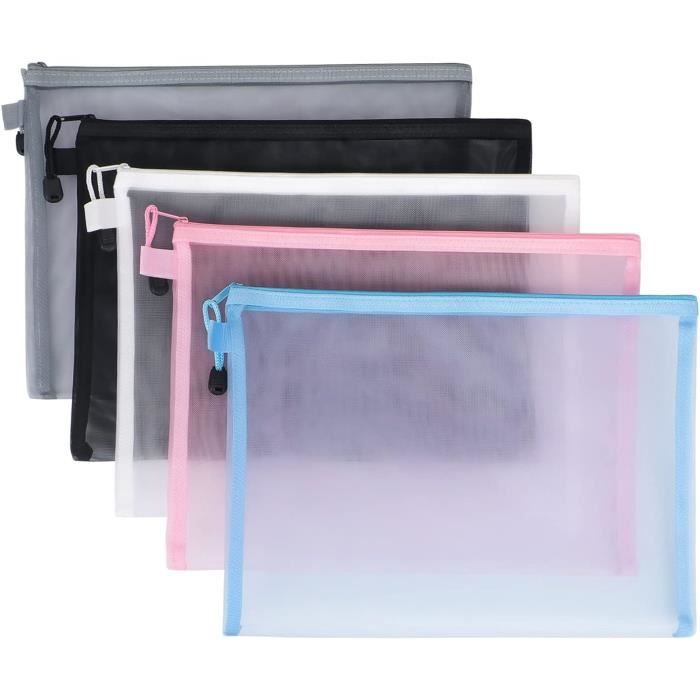 Pochette à Documents A3, Pochettes De Classement Avec Fermeture éclair, Pochette