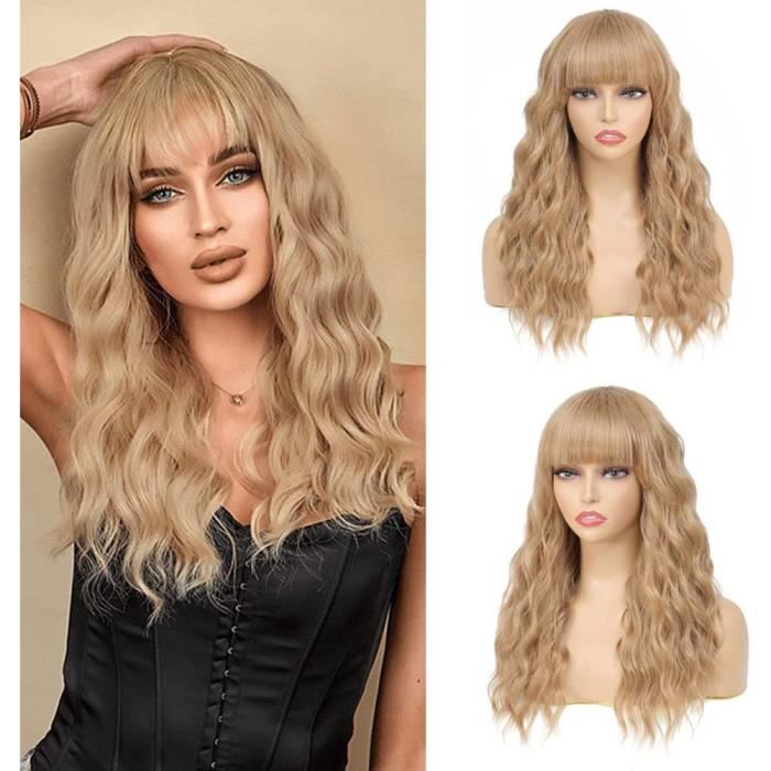 Perruque Synthétique Courte Orange Ondulée Avec Frange - Marque SHYLOHAIR - Pour Cosplay/Déguisement - Neuf