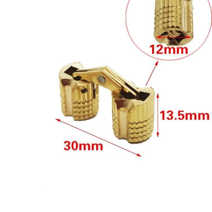 Charnières Cachées En Cuivre, 2 Pièces Charnières Cachées